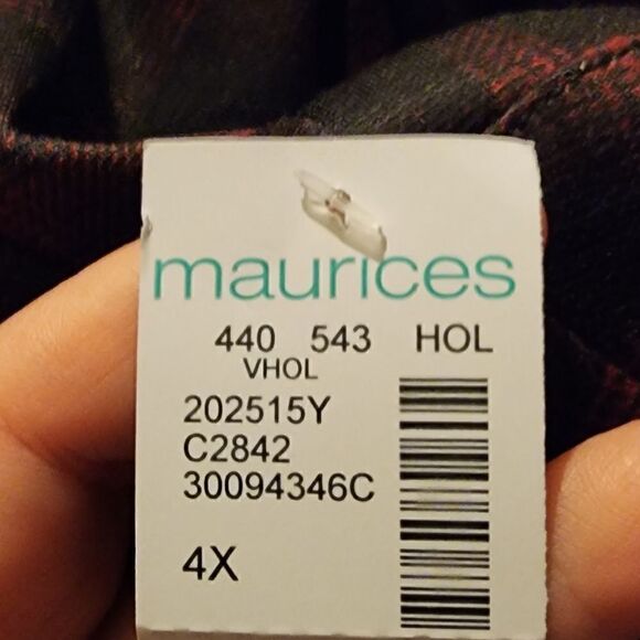 4X Plussize Red Buffalo Plaid Mini Skirt High Rise Pockets Belt loops Stretch Kn - Picture 10 of 13